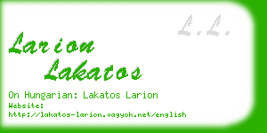 larion lakatos business card